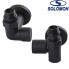 Набір кутовий кран вентильний з американкою Solomon LUX 1/2″ 7777 TEN 2 шт. BLACK, Польща