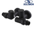 Набір кутовий кран вентильний з американкою Solomon LUX 1/2″ 7777 TEN 2 шт. BLACK, Польща