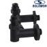 Набір кутовий кран вентильний з американкою Solomon LUX 1/2″ 7777 TEN 2 шт. BLACK, Польща
