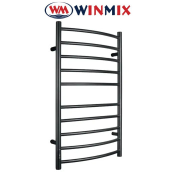 Сушка для рушників електрична Winmix Fine Style EPS-5286R-10TB-Black з таймером (чорний, правий, 10 перекладин)