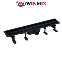 Душовий трап з нержавіючої сталі SUS304 з пластиковою основою DRAIN-06-50 BLACK, Winmix Польща.