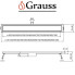 Душовий трап з нержавіючої сталі SUS304 FD08-70x500-GLASS BLACK (Чорний), Grauss Чехія.