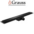 Душовий трап з нержавіючої сталі SUS304 FD08-70x500-GLASS BLACK (Чорний), Grauss Чехія.