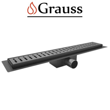 Душовий трап з нержавіючої сталі SUS304 FD35-70x400-GRAPHITE, Grauss Чехія.