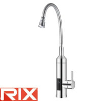 Електричний проточний водонагрівач ELW35-EF (нержавіюча сталь з індикатором темп. рефл. вилив) на мийку, 3 кВт