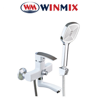 Змішувач для ванни короткий ніс Winmix (Euro) Magnum White-Chrome (Chr-009), Польща