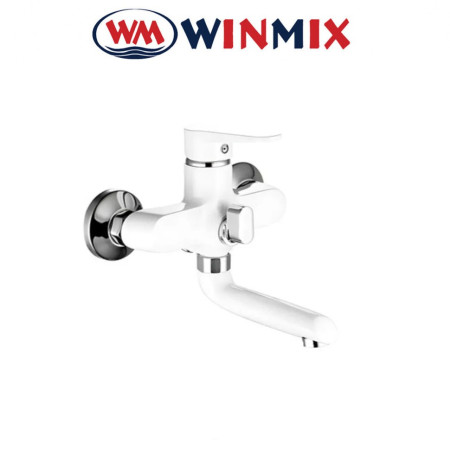 Змішувач для ванни короткий ніс, Winmix ELVIS EURO WHITE (Chr-009), Польща