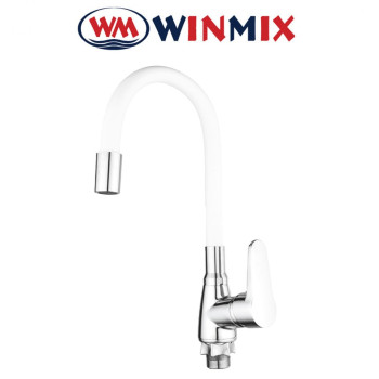 Змішувач для кухні Вухо без підведення Winmix ELVIS NUT REFL WHITE (Chr-014), Польща