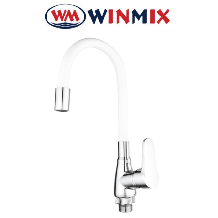 Змішувач для кухні Вухо без підведення Winmix ELVIS NUT REFL WHITE (Chr-014), Польща