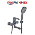 Змішувач для ванни короткий нос Winmix (Euro) Magnum Black (Chr-009), Польща