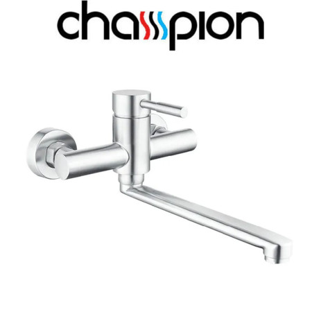 Смеситель для кухни от стены Champion Sus-005 CHROME, из нержавеющей стали