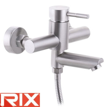 Смеситель для ванны короткий нос Rix SUS (Chr-009) EURO, SUS304 из нержавеющей стали