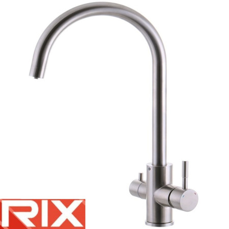 Смеситель для кухни Ухо Rix SUS (Chr-021) с выходом для питьевой воды, SUS304 из нержавеющей стали
