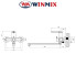 Змішувач для ванни Winmix Premium VERDI EURO (Chr-006), Польща