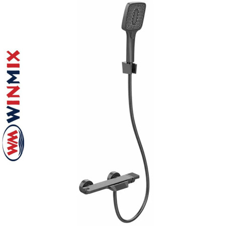 Змішувач для ванни короткий ніс Winmix Premium TERRA GRAPHITE (Chr-009), Польща