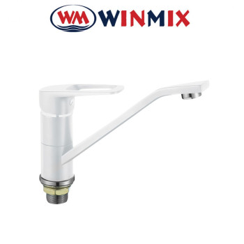 Змішувач для кухні ялинка на гайці Winmix Nevada White (Chr-555), Польща