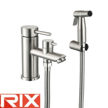 Смеситель для умывальника с лейкой Rix SUS (Chr-001SH) EURO, SUS304 из нержавеющей стали