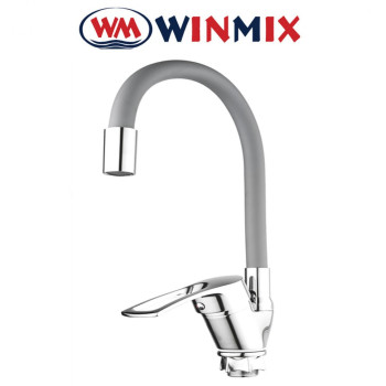 Змішувач для кухні Вухо без підведення рефлекторний, Winmix FANY (nut) Reflector Grey (Chr-011), Польща